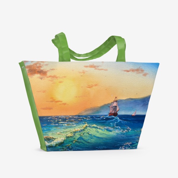 Пляжная сумка «Айвазовский. Акварельная интерпретация »