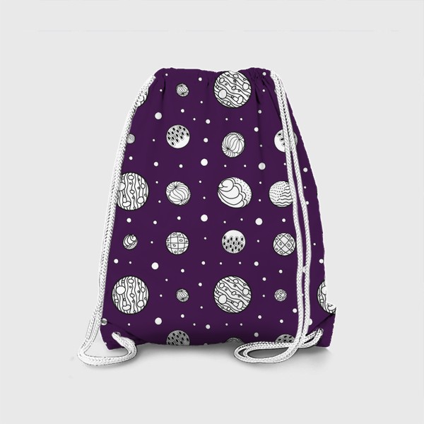Рюкзак «Пузырьки на фиолетовом фоне»