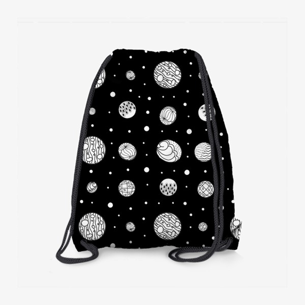 Рюкзак «Пузырьки на черном фоне»