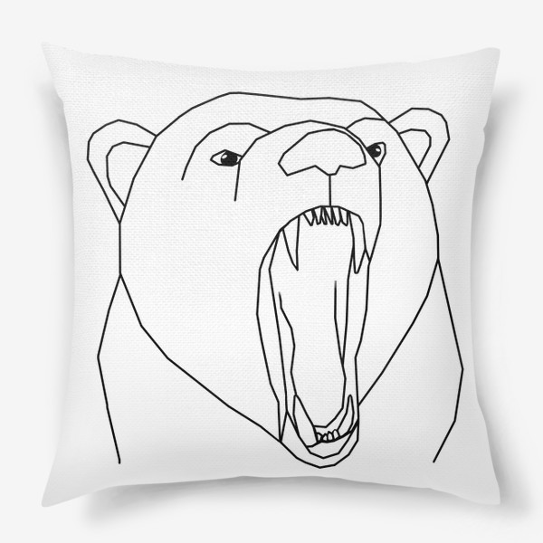 Подушка «Суровый медведь»