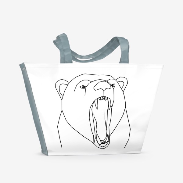 Пляжная сумка «Суровый медведь»