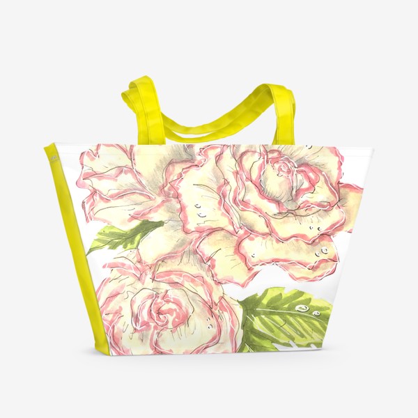 Пляжная сумка «Розы в  росе »