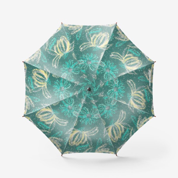 Зонт «Цветы эффект воды»