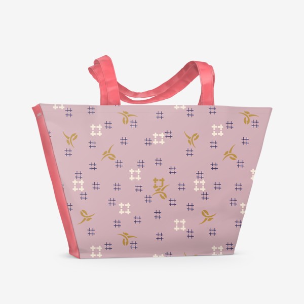 Пляжная сумка «Японский шёлк розовый»