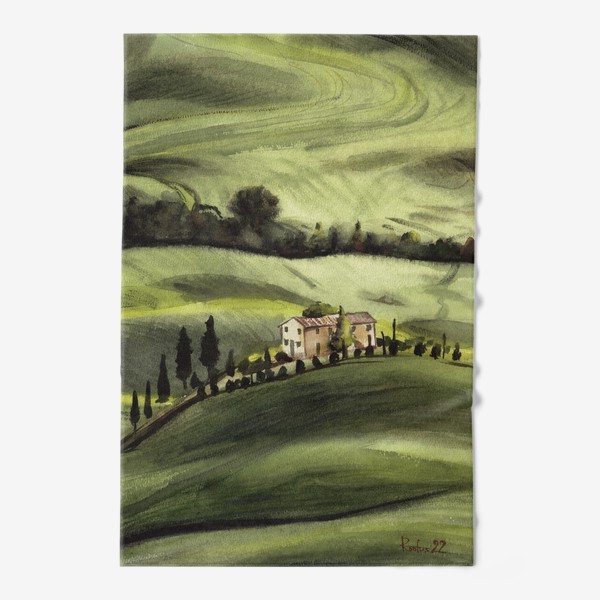 Полотенце «Тоскана зеленые поля»