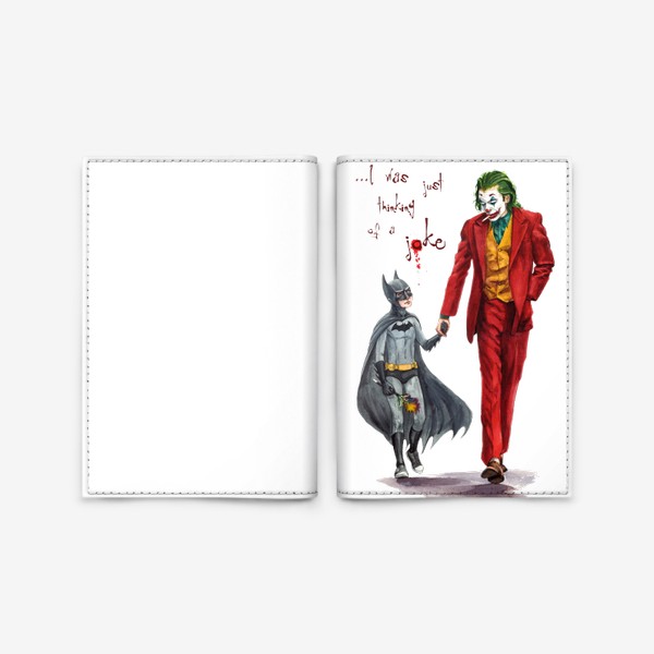 Обложка для паспорта «Джокер и бэтмен»