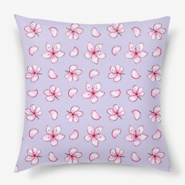 Подушка «Цветы на фиолетовом»