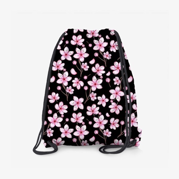 Рюкзак «Цветы на черном»