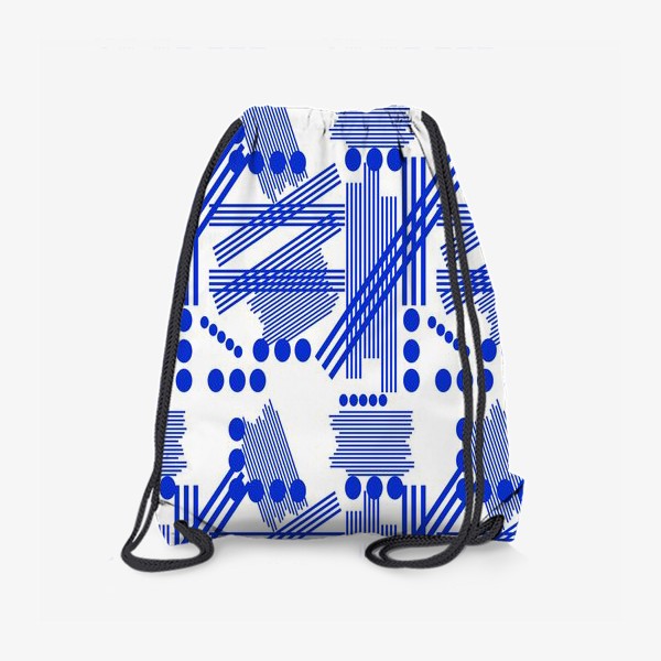 Рюкзак «Синий геометрический узор»
