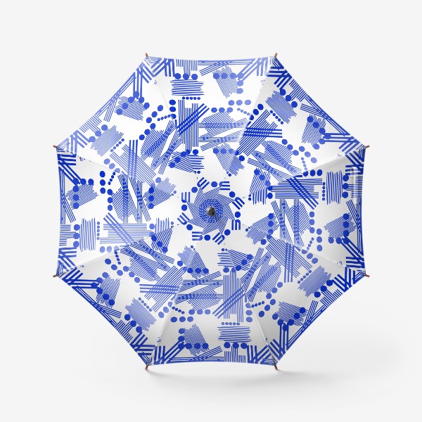 Зонт «Синий геометрический узор»