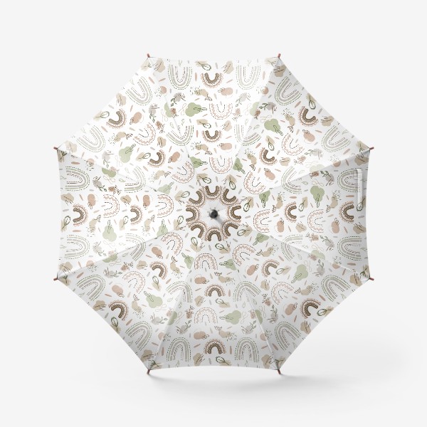 Зонт «Скандинавская бохо радуга с абстракциями»