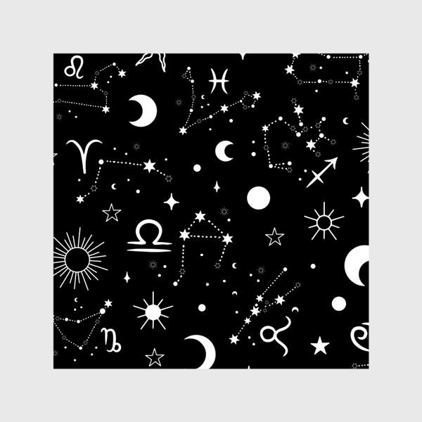 Шторы &laquo;Космическая абстракция паттерн. Созвездия, звезды, галактика, зодиак&raquo;