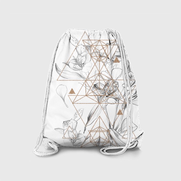 Рюкзак «Лилии и  геометрия»