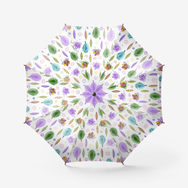 Зонт «Разноцветные абстрактные листья»