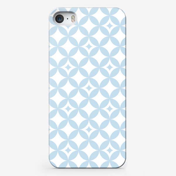 Чехол iPhone «голубой геометрический узор»