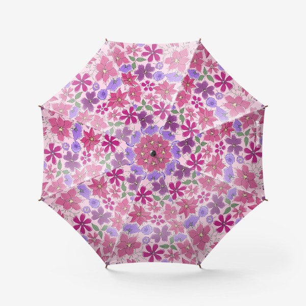 Зонт «Яркий цветочный узор»