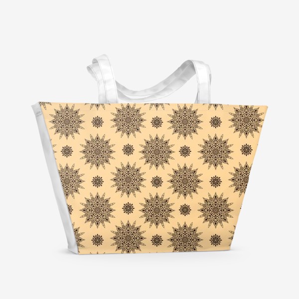 Пляжная сумка «Brown And Beige Oriental Pattern»