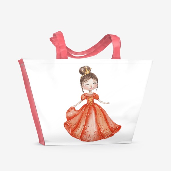Пляжная сумка «Принцесса в оранжевом платье»