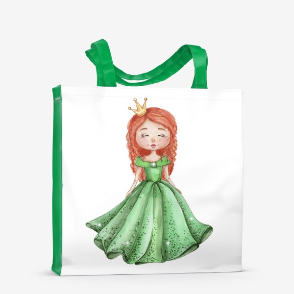 Сумка-шоппер «Принцесса в зеленом платье»