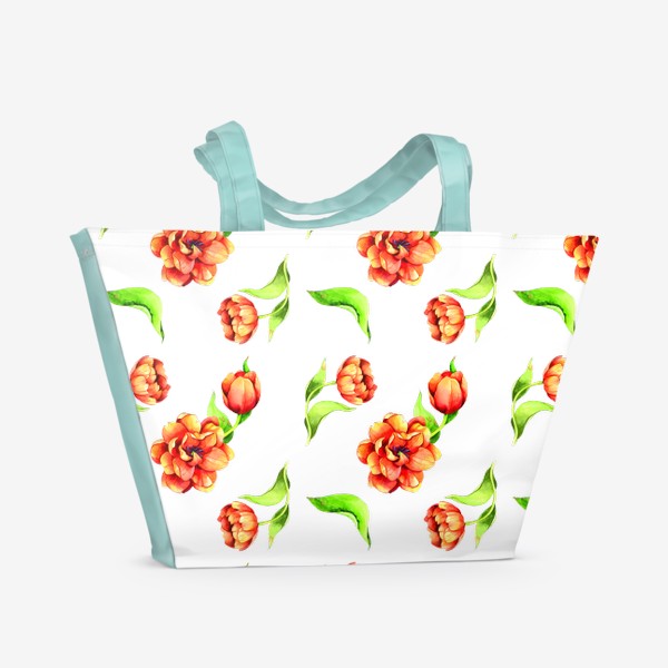 Пляжная сумка «Яркие тюльпаны»