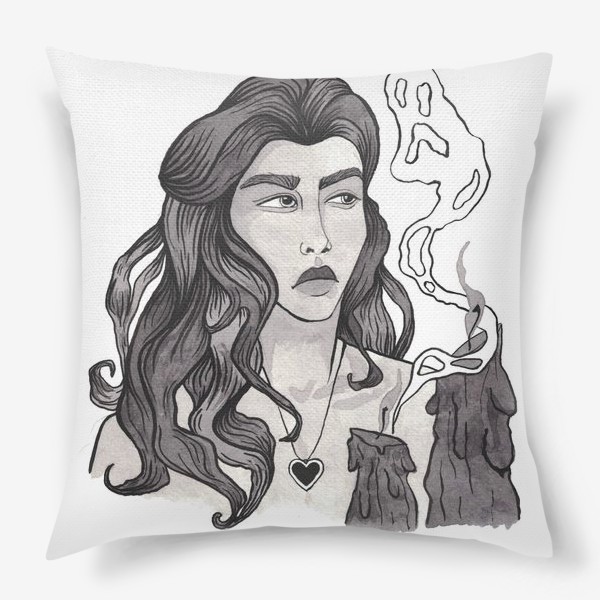 Подушка «Мистическая девушка»