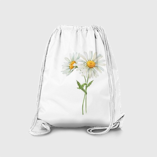 Рюкзак «белые акварельные ромашки »