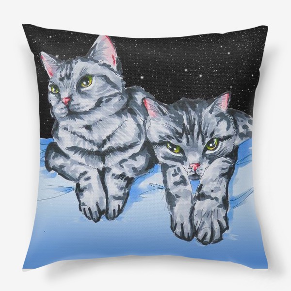 Подушка «Кошки в космосе»