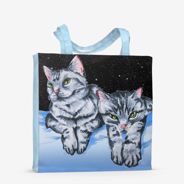 Сумка-шоппер «Кошки в космосе»