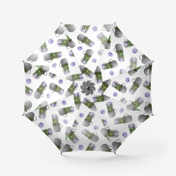 Зонт «Крокусы в чашке»