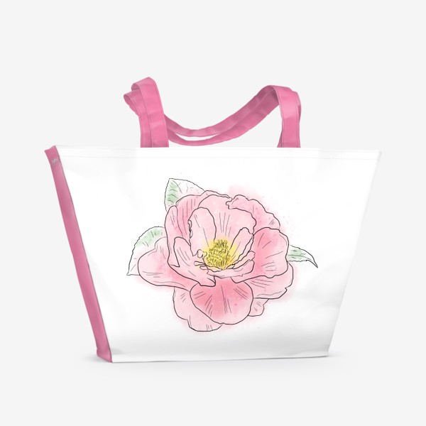 Пляжная сумка «Розовый цветок»