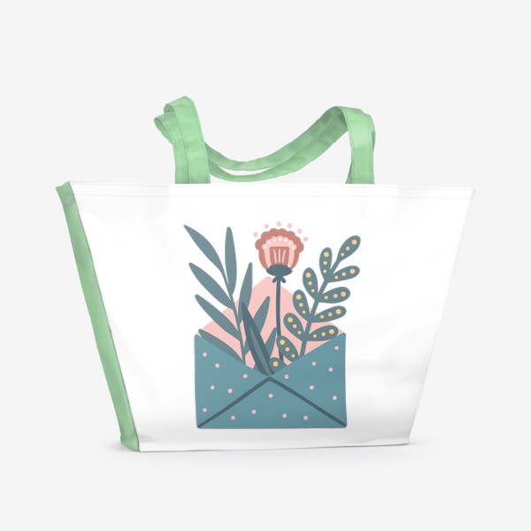 Пляжная сумка «Конверт с цветами»