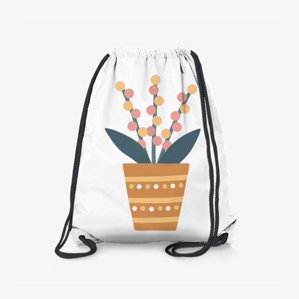 Рюкзак «Цветы в оранжевом горшке»