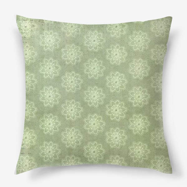 Подушка «Зеленые цветы»