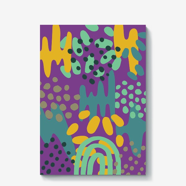Холст «Абстракция на фиолетовом фоне»
