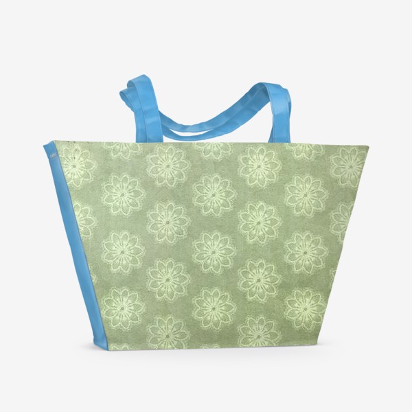 Пляжная сумка &laquo;Зеленые цветы&raquo;