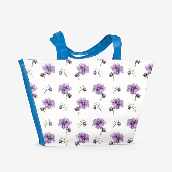 Пляжная сумка «Сиреневые цветы»