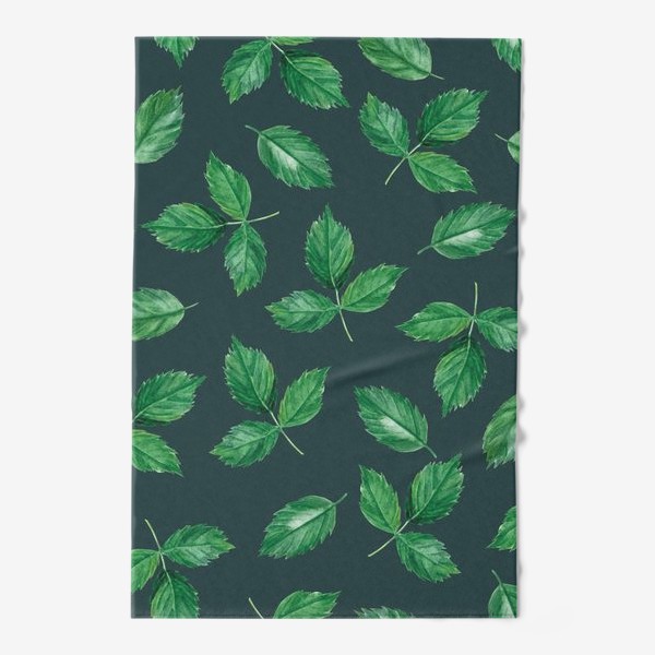 Полотенце «Паттерн с акварельными листьями»