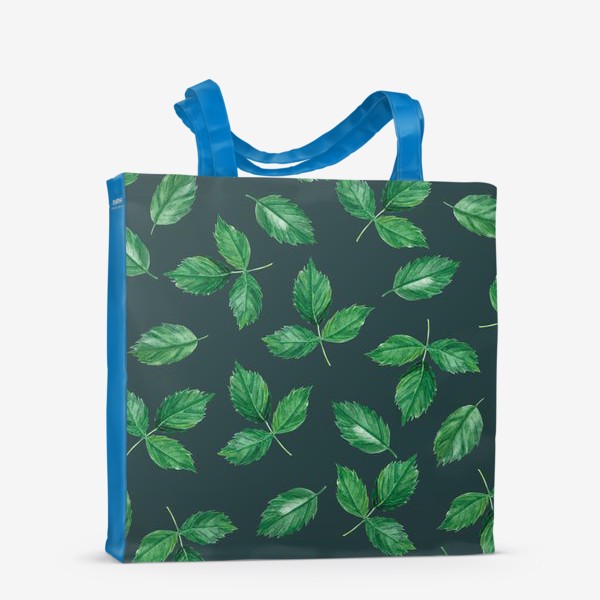 Сумка-шоппер «Паттерн с акварельными листьями»