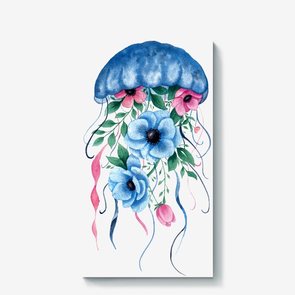 Холст «Медуза с анемонами»