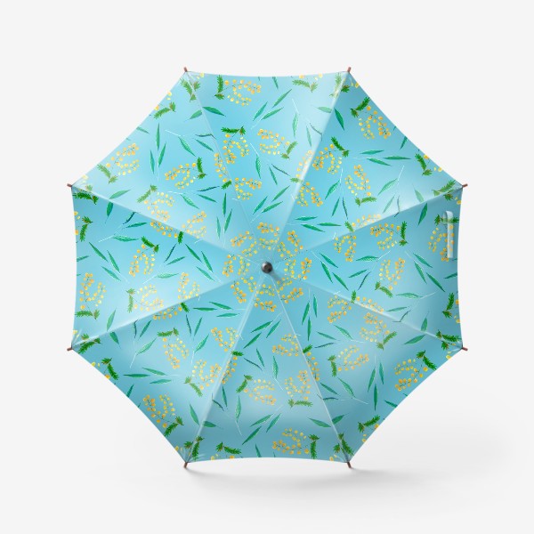 Зонт «Акварельный узор с мимозами »