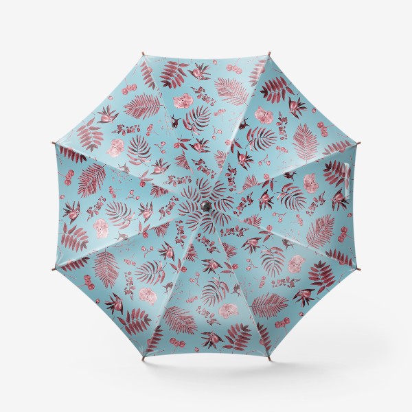 Зонт «Узор с тропическими цветами»