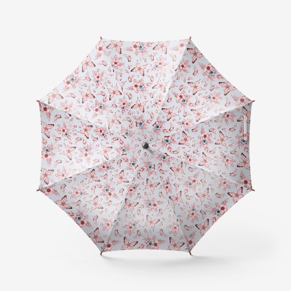 Зонт «Паттерн "Цветы и Бабочки"»