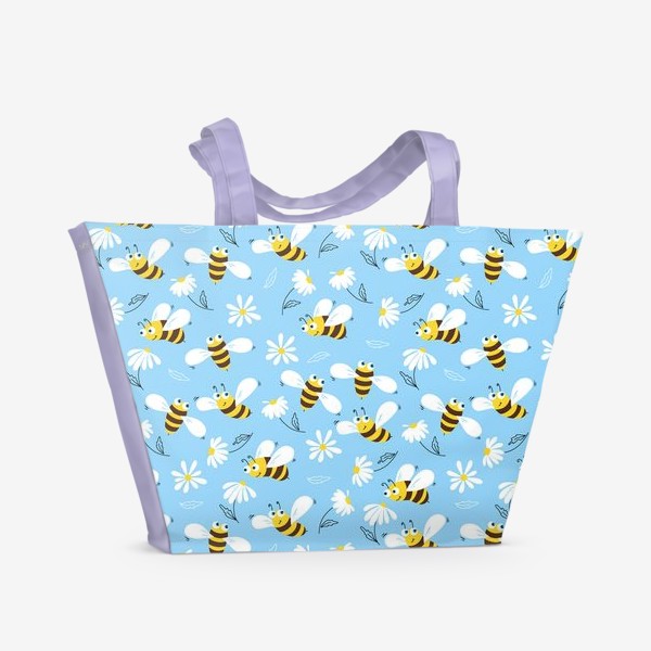 Пляжная сумка «Пчелы и маргаритки»