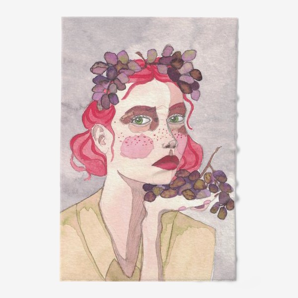 Полотенце «Девушка с виноградом»