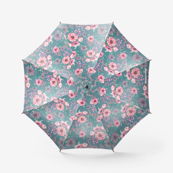 Зонт «Паттерн "Цветы и Ягоды"»