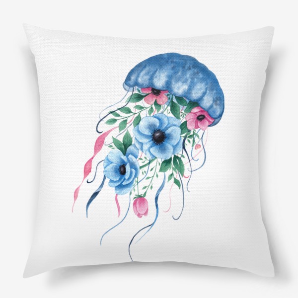 Подушка «Медуза с анемонами»