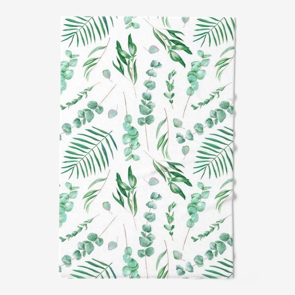 Полотенце «Узор с тропической зеленью »