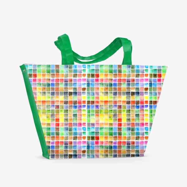 Пляжная сумка «Разноцветные квадраты»