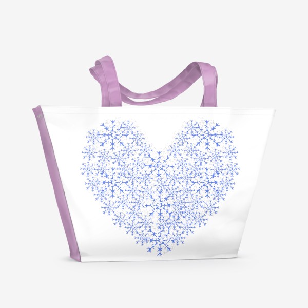 Пляжная сумка «Ажурное сердце »