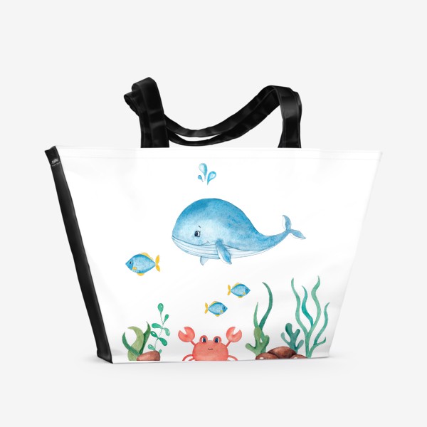 Пляжная сумка «Кит. Подводный мир»